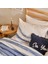 %100 Pamuk Saten Marine King Size Nevresim Seti Mavi-Beyaz (240X220 Cm) 2
