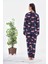 Pamuklu Düğmeli Bulut Baskılı Pijama Takımı 3