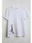 Deniz Kulesi Baskılı Unisex T-Shirt Beyaz 1
