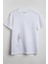 Çizgili Deniz Kızı Baskılı Unisex T-Shirt Beyaz 1