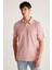 Todd Erkek Polo Yaka Havlu Kumaşlı Kalın Dokulu Pembe Polo Yaka T-Shirt 3