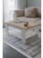 Safir Meşe - Beyaz Sole Orta Sehpa 60X90X45 Alt Büyük Raflı 1