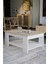 Safir Meşe - Beyaz Sole Orta Sehpa 60X90X45 Alt Büyük Raflı 4