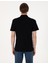 Erkek Siyah Slim Fit Örme Dokulu Polo Yaka Tişört 50309946-VR046 5