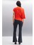 Katie Asimetrik Relaxed Kesim kısa Kollu Bisiklet Yaka Kırmızı T-Shirt 6