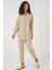 Bej Oversize Keten Alt Üst Takım 6622 1