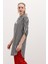 Fh Fashionhere 5613 Yaka Bağcıklı Çizgili Tunik - Siyah 2