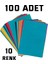 100 Adet A4 Elişi Kağıdı Karışık Renk 1