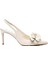 Flora Krem Hakiki Deri Kadın Stiletto & Abiye 1