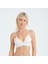 Kadın Beyaz Dantelli İp Askılı Balensiz Kapsız Bralette Örme Sütyen 1