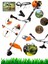 Benzinli Ot Çalı Biçme 4.2kwa 6 Hp 9600 Dk Silindir Hacmi 62CC 40 Diş Bıçak (Testere) 1