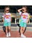 Kız Çocuk Beauty Girl Baskılı T-Shirt ve Şortlu Alt-Üst Takım (Yeşil Şort) 1