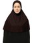 Hazır Türban Peçeli Pratik Eşarp Tesettür Nikaplı Hijab - Namaz Örtüsü Sufle (Xl) - Koyu Kahverengi 1