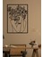 Çiçek Kadın Dekoratif Siyah Metal Duvar Tablosu 42X60CM 2