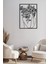 Çiçek Kadın Dekoratif Siyah Metal Duvar Tablosu 42X60CM 3