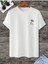 Unisex Yeni Sezon Oversize Palmiye Baskılı Pamuklu Tshirt 1