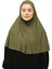 Hazır Türban Peçeli Pratik Eşarp Tesettür Nikaplı Hijab - Namaz Örtüsü Sufle (Xl) - Haki 1