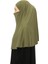 Hazır Türban Peçeli Pratik Eşarp Tesettür Nikaplı Hijab - Namaz Örtüsü Sufle (Xl) - Haki 5