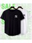 Unisex Siyah-Beyaz Ny Baskılı Oval Kesim 2’li T-Shirt Set 1