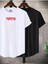 TR4PSTAR Baskılı Oval Kesim Slim 2li T-Shirt Ikili Set 1