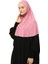 Hazır Türban Peçeli Pratik Eşarp Tesettür Nikaplı Hijab - Namaz Örtüsü Sufle (Xl) - Koyu Pembe 2