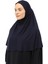 Hazır Türban Peçeli Pratik Eşarp Tesettür Nikaplı Hijab - Namaz Örtüsü Sufle (Xl) - Lacivert 1