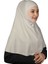 Hazır Türban Peçeli Pratik Eşarp Tesettür Nikaplı Hijab - Namaz Örtüsü Sufle (Xl) - Koyu Krem 3