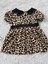 Leopar Desenli Bebek Yakalı Kız Elbise 4