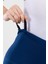 Kadın Bilek Boy Esnek Ayarlanabilir Yüksek Bel Penye Hamile Tayt 8912 Lacivert 2
