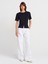 31874 Yırtmaç Detaylı T-Shirt-Siyah 1