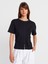 31874 Yırtmaç Detaylı T-Shirt-Siyah 3
