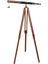 Ağaç Tripod Ayaklı Eskitme Pirinç Teleskop 160CM 1