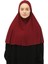 Hazır Türban Peçeli Pratik Eşarp Tesettür Nikaplı Hijab - Namaz Örtüsü Sufle (Xl) - Bordo 1