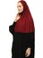 Hazır Türban Peçeli Pratik Eşarp Tesettür Nikaplı Hijab - Namaz Örtüsü Sufle (Xl) - Bordo 2