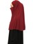 Hazır Türban Peçeli Pratik Eşarp Tesettür Nikaplı Hijab - Namaz Örtüsü Sufle (Xl) - Bordo 4