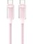Transparent Type-C To Type-C 1.2 Metre Pembe 1