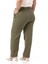 Büyük Beden Önü Pileli Cepli Kemerli Haki Pantolon 3