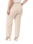 Büyük Beden Önü Pileli Cepli Kemerli Bej Rengi Pantolon 3