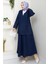 Kimono Etek Ikili Kot Takım 1531 - Koyu Mavi 1