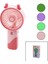 USB Mini Fan Çap=7.7cm - Y:15CM Sabit Başlık=kulaklı 3 Kademe Hız Işıklı Lastik Kordon Bileklik (5067) 1
