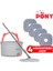 Gri 4 Adet Mikrofiber Mop Temiz & Kirli Suyu Ayırma Özelliği Otomatik Temizlik Seti Paspas 1