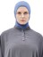 Kadın Tesettür Pratik Boyunluklu Hijab - Sporcu Bone - Mavi 2