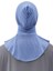 Kadın Tesettür Pratik Boyunluklu Hijab - Sporcu Bone - Mavi 6