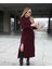 Fh Fashionhere Kadın Uzun Kollu Çıtçıtlı Viskon Krop Bluz ve Yırtmaçlı Etek Istenildiğinde Elbise Olan Ikili Takım 1