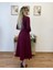 Fh Fashionhere Kadın Uzun Kollu Çıtçıtlı Viskon Krop Bluz ve Yırtmaçlı Etek Istenildiğinde Elbise Olan Ikili Takım 5