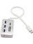 Type-C 3.0/3.1 Kart Okuyucu Adaptörü Type-C'den 3 Portlu USB 3.0 Hub'a Kart Okuyucu Msduo Sd(Hc) M2 Tf(Flash) Çoklu 1 Arada Bellek Adaptörü Kablosu(Beyaz/type-C) 1