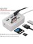 Type-C 3.0/3.1 Kart Okuyucu Adaptörü Type-C'den 3 Portlu USB 3.0 Hub'a Kart Okuyucu Msduo Sd(Hc) M2 Tf(Flash) Çoklu 1 Arada Bellek Adaptörü Kablosu(Beyaz/type-C) 3