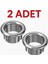 Parlak Krom Görünümlü Lavabo Taşma Yüzüğü - Dayanıklı Metal Evye Taşma Halkası 2 Adet 1