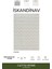 Iskandinav IV003A Krem Halı Gri Geometrik Detaylı Antialerjik Pamuk Taban Salon Halısı Koridor 2