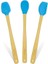 Indigo 3'lü Turkuaz Bambu Silikon Spatula Seti Uzun 26 cm VLT1514 3